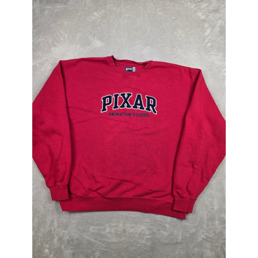Vintage Gear For Sports Pixar Animation Studios Sweatshirt Mens XXL Red 90s Y2K